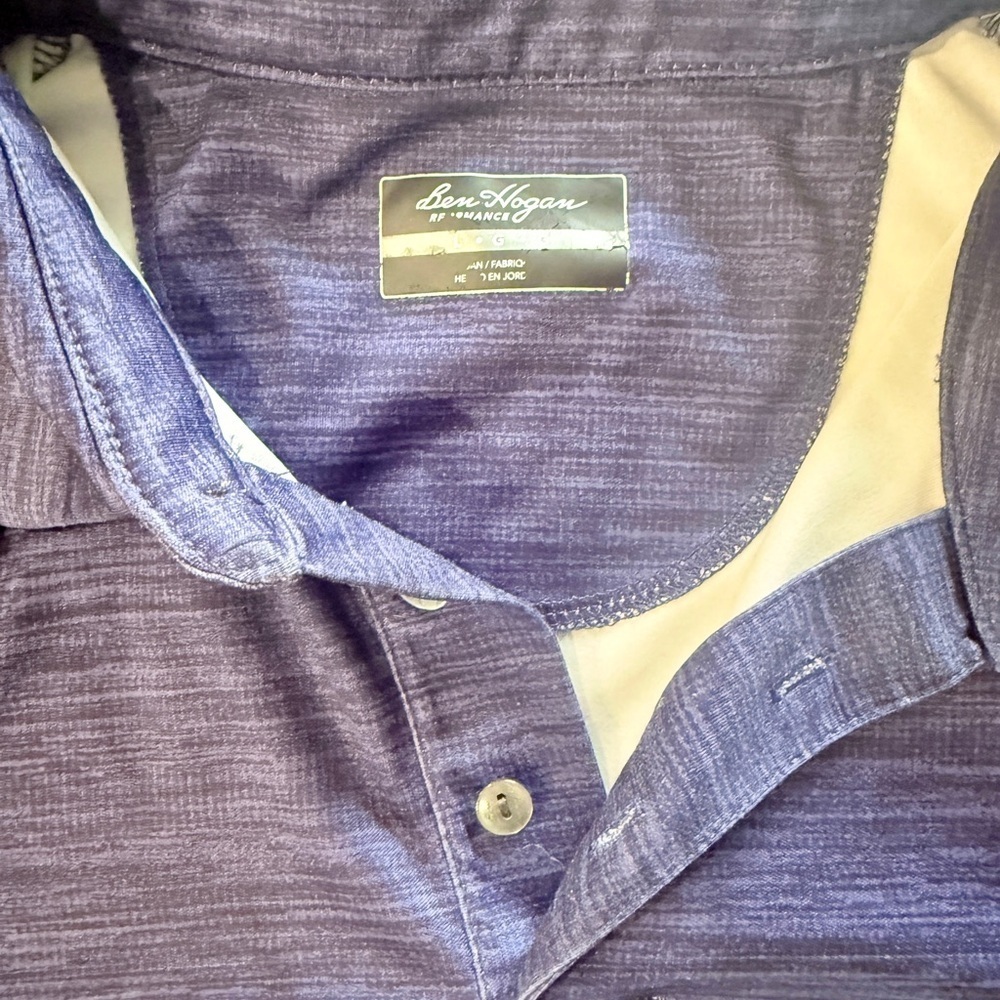 Hogan XL Blue and Gray Gradient Polo Shirt - Picture 3 of 4
